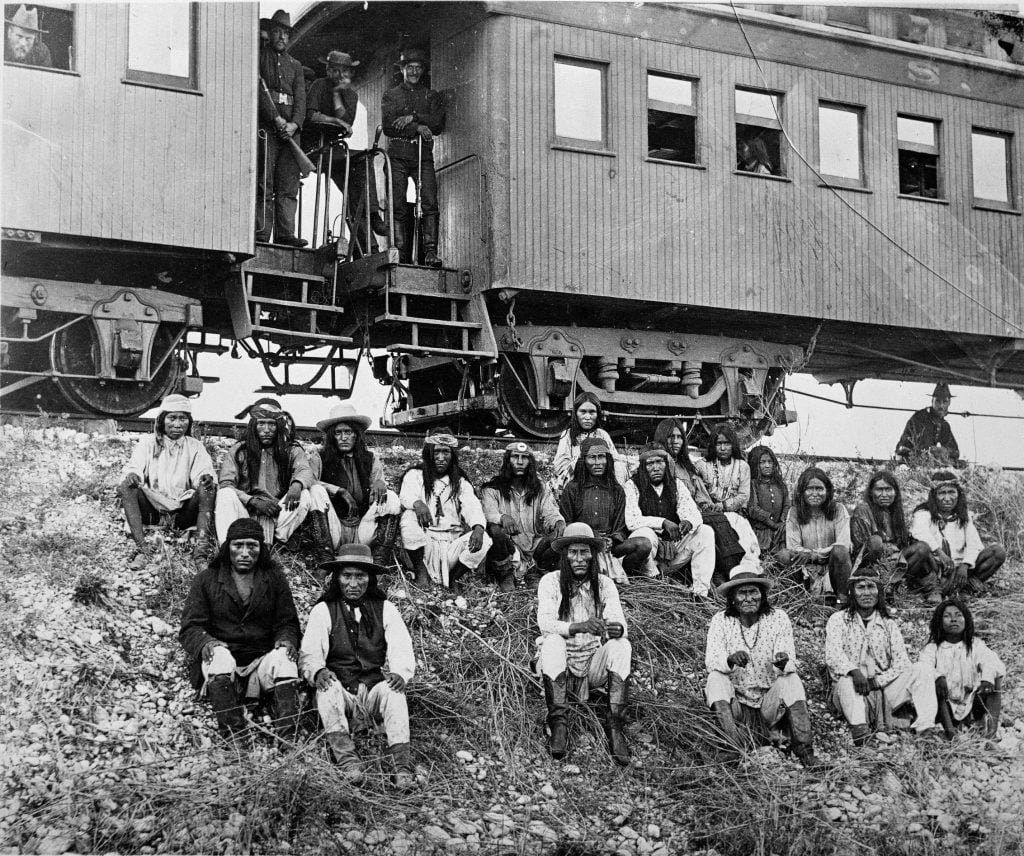 Geronimo and his band enroute to Florida